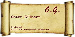 Oster Gilbert névjegykártya